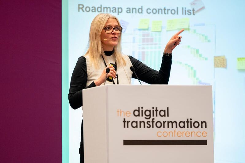 Speaker presenting in 2025 conference